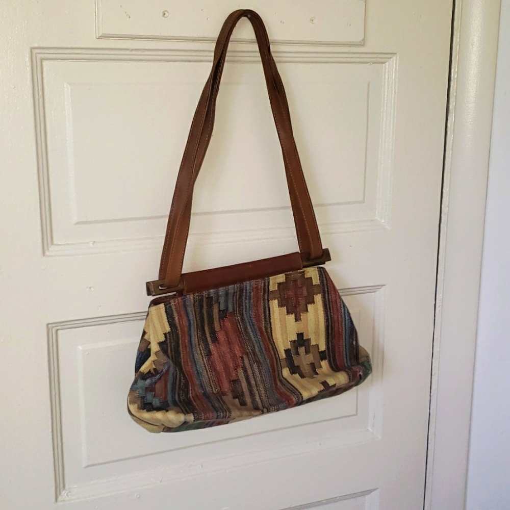 Urban Outfitters kilim leather bag